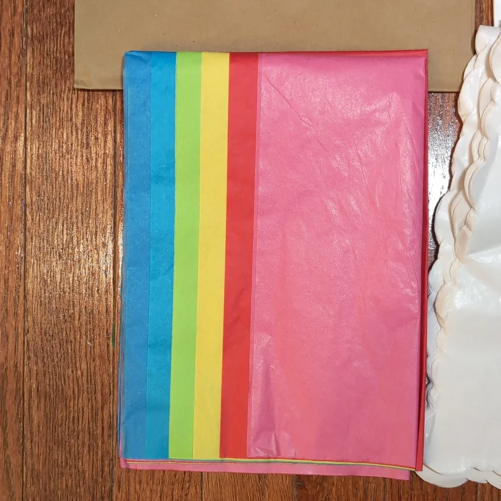 Colorful Gift Bags and Tissue Paper Set